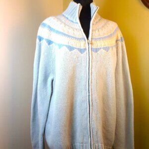 The Lauren Ralph Lauren 100% Lambswool Nordic Fair Isle Full Zip Cardigan